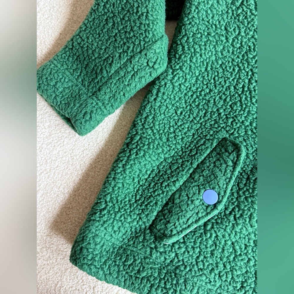 Jcrew green vintage style pullover fleece jacket size S - Picture 6 of 8